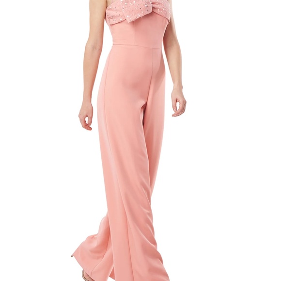 Js Collections Sequence Jamie Bow Jumpsuit, Pink Apricot Wide Leg Size 6 - Picture 5 of 17